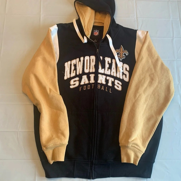 🏈 Official NFL New Orleans Saints Zip-Up Hoodie  Sweater - Size LG🏈 - Picture 5 of 15